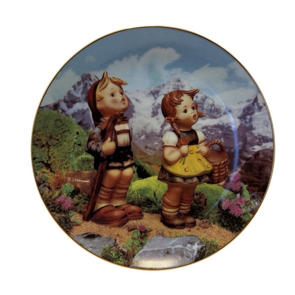 Danbury Mint M J Hummel Little Companions LITTLE EXPLORERS Limited Edition Plate